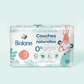 Biolane - Органические подгузники для малышей 4-9 кг 52 шт Размер 3