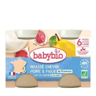Babybio - French yogurt with goat milk, pear and fig, 6 months, 130g x 2 pcs