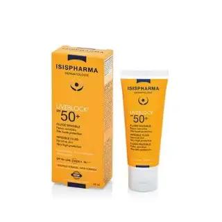 Изифарма Увеблок SPF 50+ солнцезащитный флюид для лица прозрачный, 40 мл, 12+