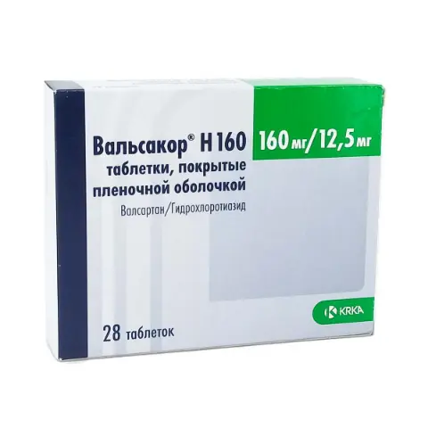 ვალსაკორი H - Valsakor H 160/12.5მგ 28 ტაბლეტი
