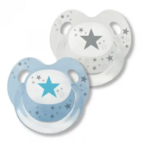 Baby Nova - силиконовая пустышка с ортодонтической формой, 0-6 месяцев