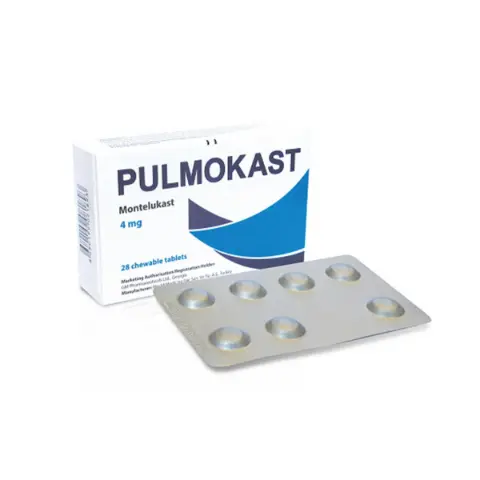 პულმოკასტი - Pulmokast 4მგ 28 საღეჭი ტაბლეტი