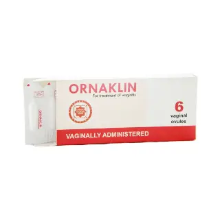 Ornaklin 100mg 6 vaginal suppositories