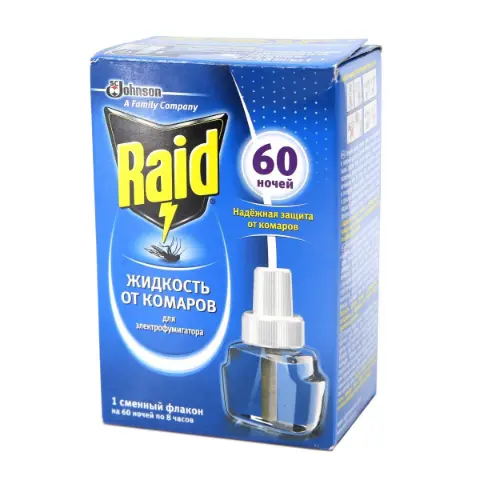 Raid - რაიდი კოღოს საწინააღმდეგო სითხე-60ღამე 0278