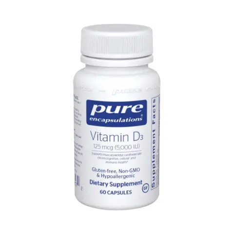 ვიტამინი D3 5000სე 60 კაფსულა ფიური - Pure
